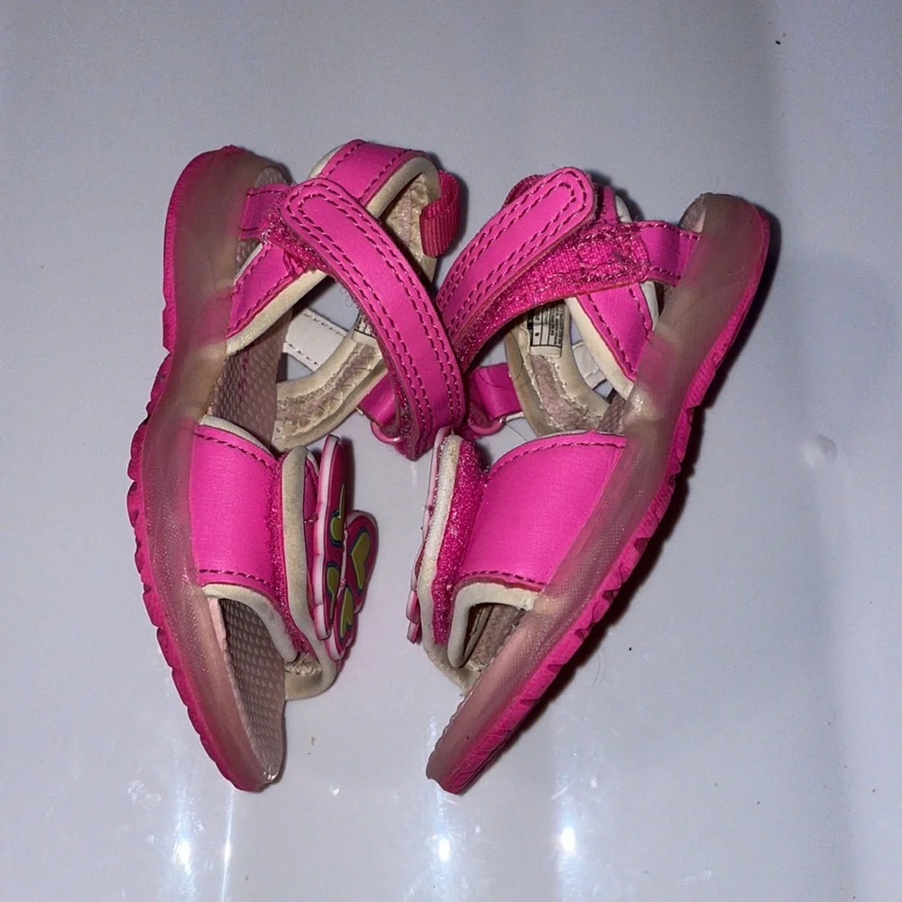 Carters, size 5 sandals for butterflies that light up